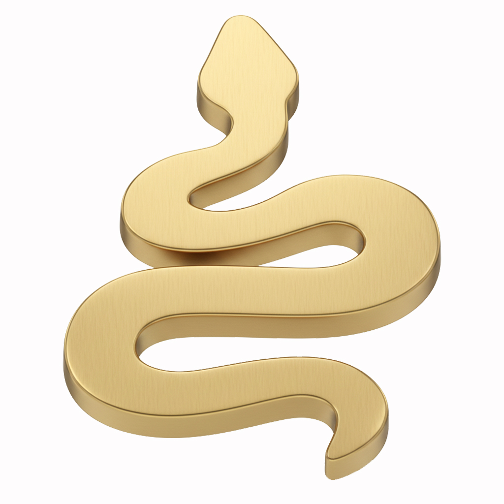 Charm dental oro Serpiente